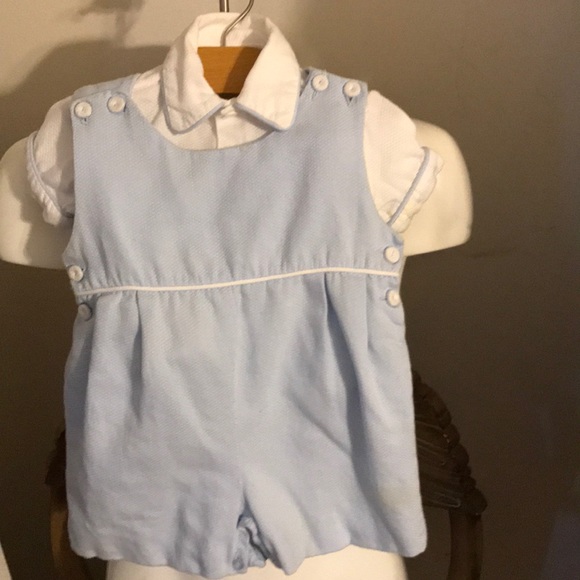 Strasburg baby blue boy jumper and shirt 3months